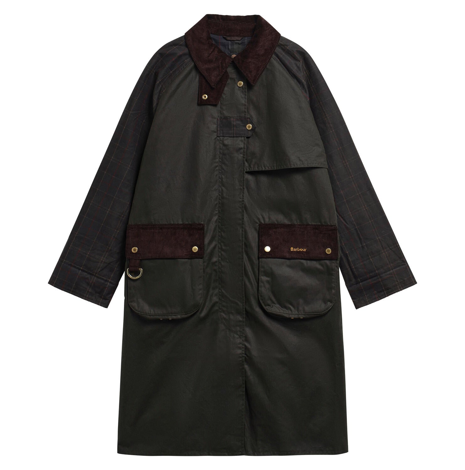 Check kirklees wax frakke – Olive